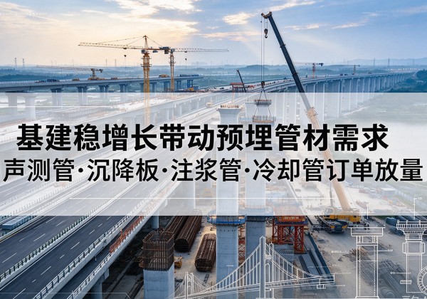 宁蒗基建稳增长带动预埋监测管材需求，声测管、沉降板、注浆管订单持续放量